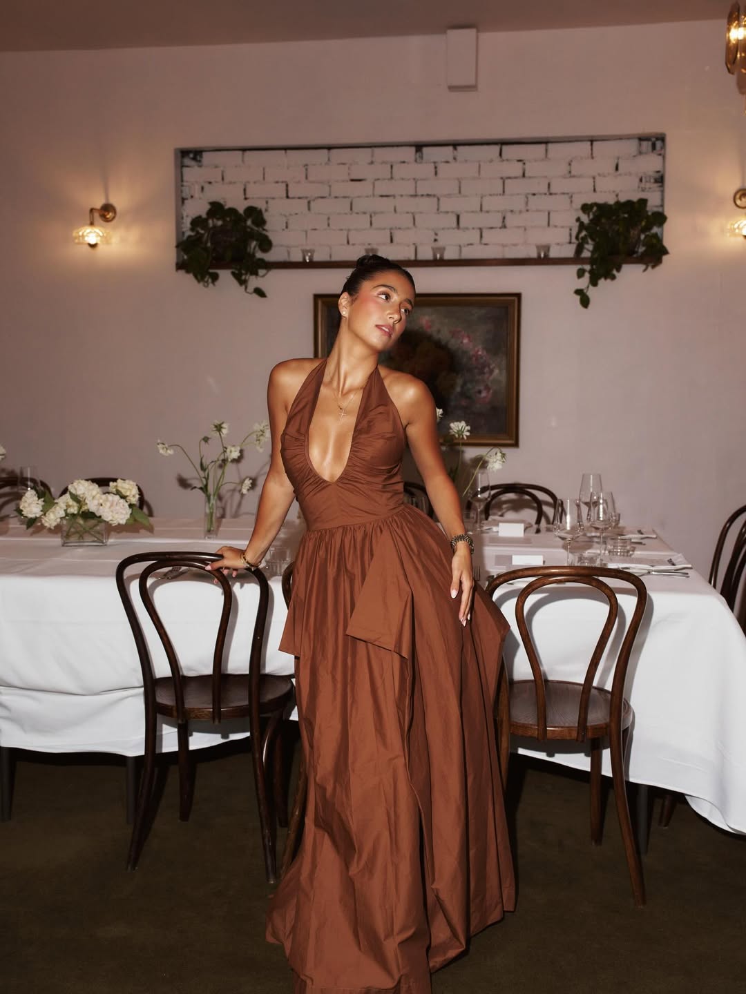Manning Cartell Provence Halter Dress Cognac The Dress Nook Manning Cartell Provence Halter Dress Cognac The Dress Nook