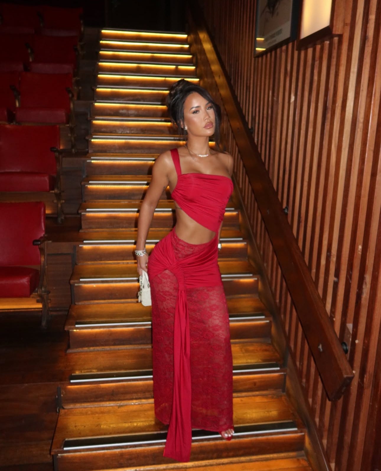 Deconduarte Paradiso Lace Maxi Dress Berry