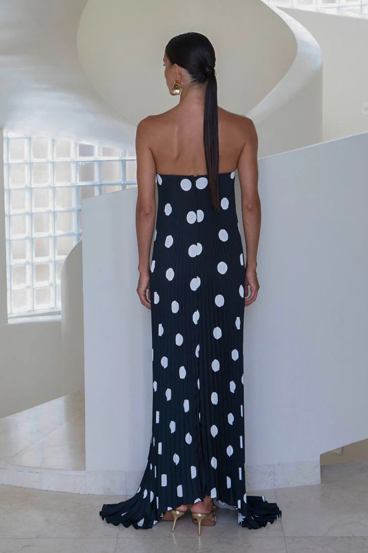 Lidee Black Tie Gown Polka Noir