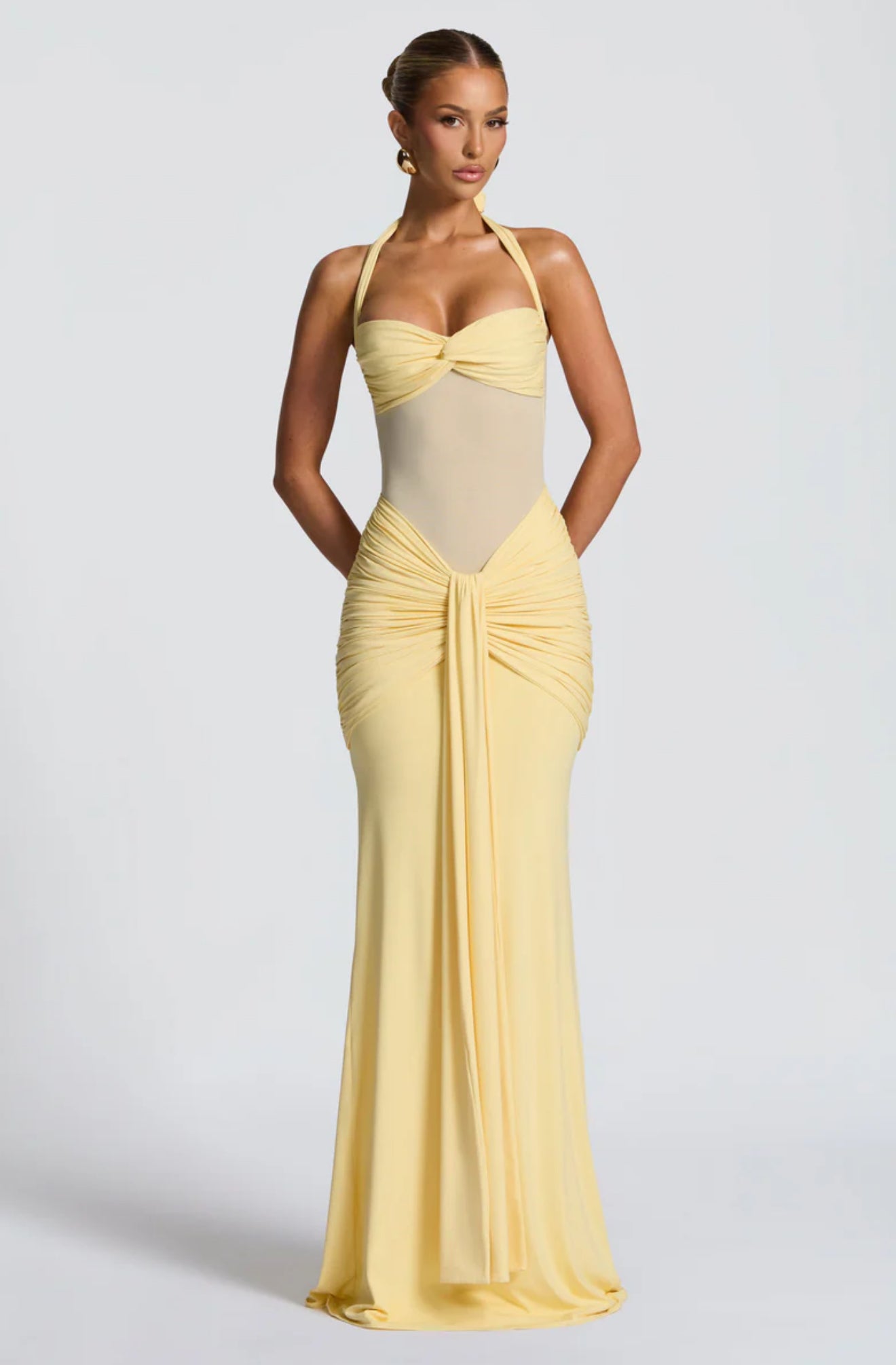 Babyboo Vixen Maxi Dress Lemon The Dress Nook Babyboo Vixen Maxi Dress Lemon The Dress Nook