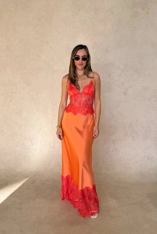 Sneaky Link Lilah Maxi Dress Orange