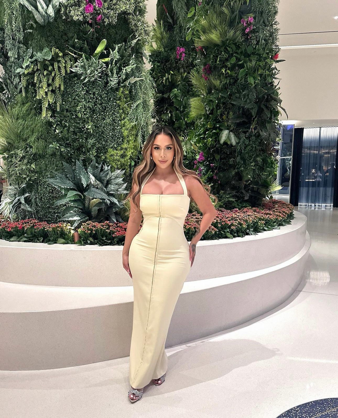 SALE- House of CB Mia Ecru Halter Maxi Dress – The Dress Nook