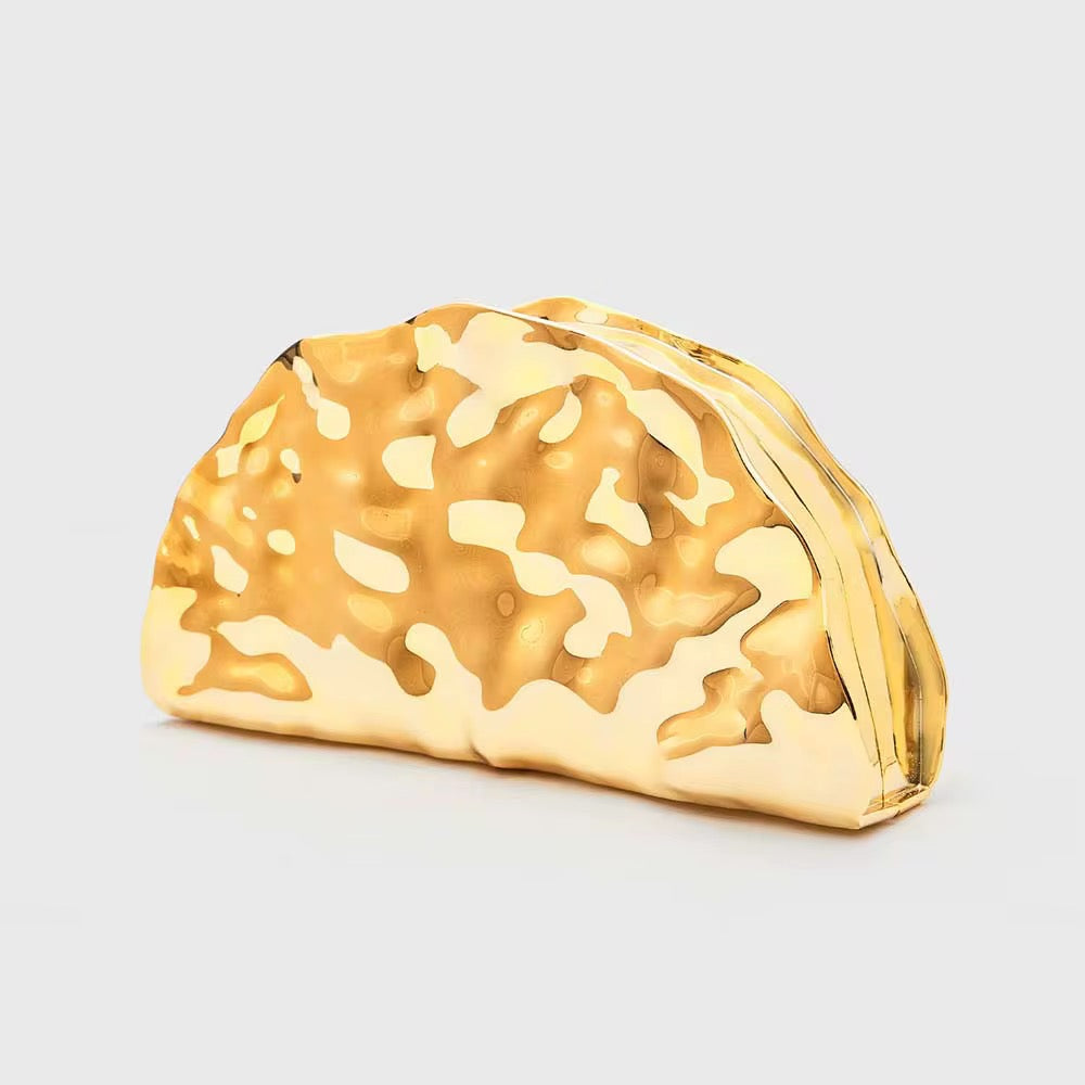 Aria Clutch Bag | Gold