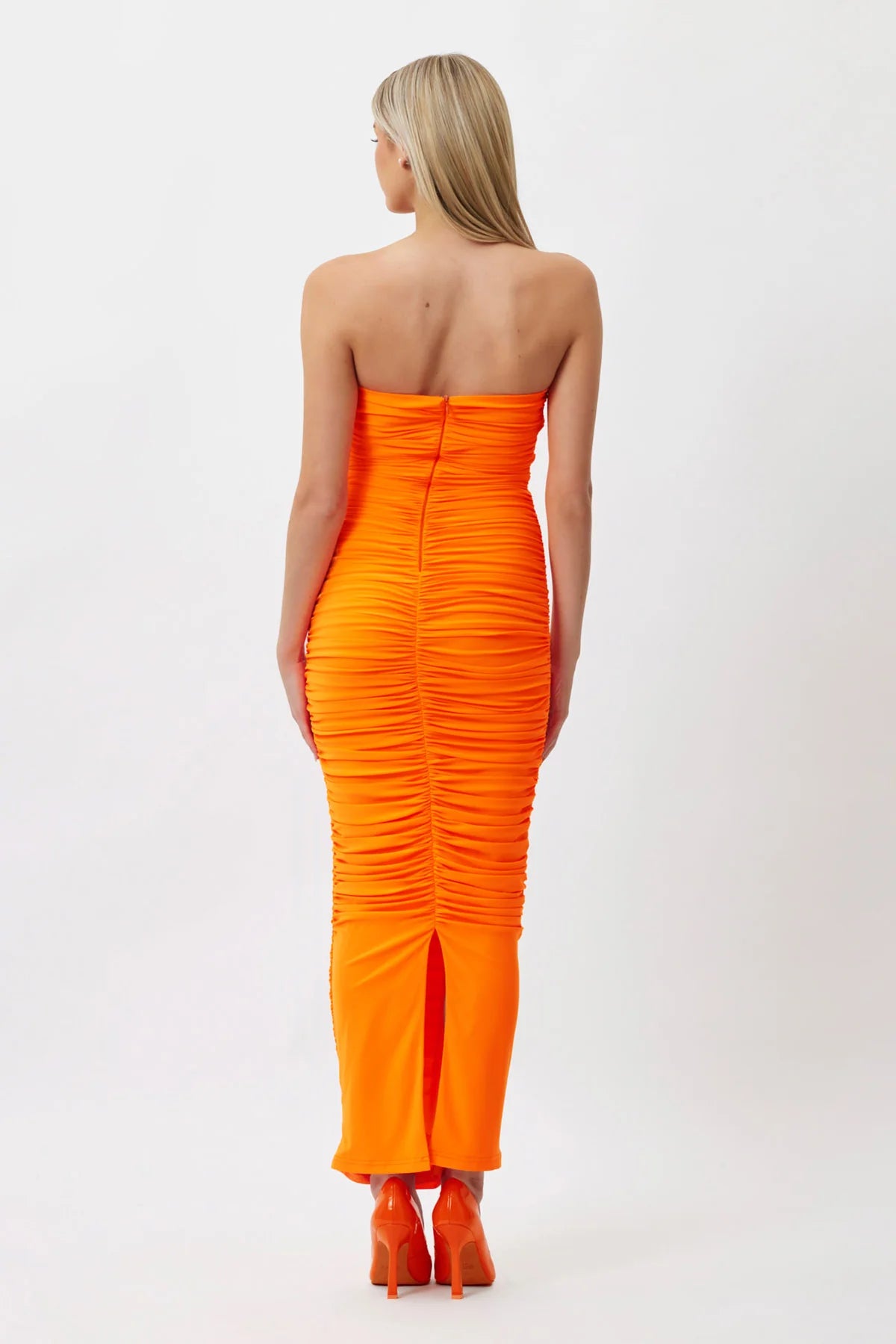 Bianca and Bridgett Tara Midi Dress Orange (FOR SALE)