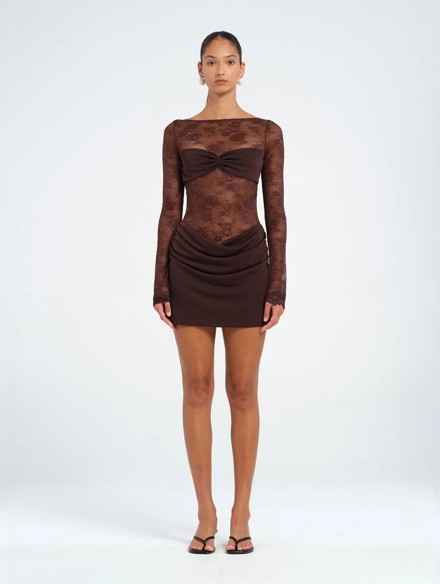 benni long sleeve dress Otto Long Sleeve Mini Dress Grape Mini Dresses