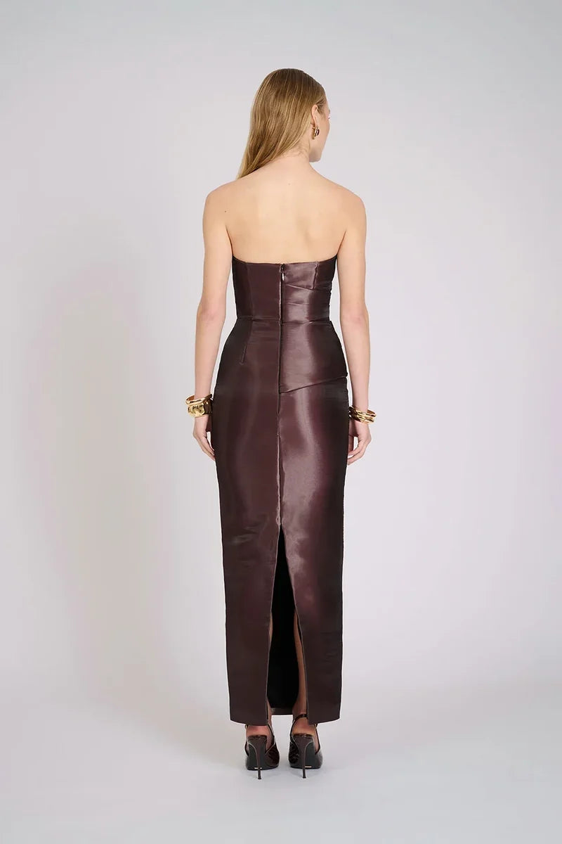 Eliya The Label Tatum Dress in Chocolate