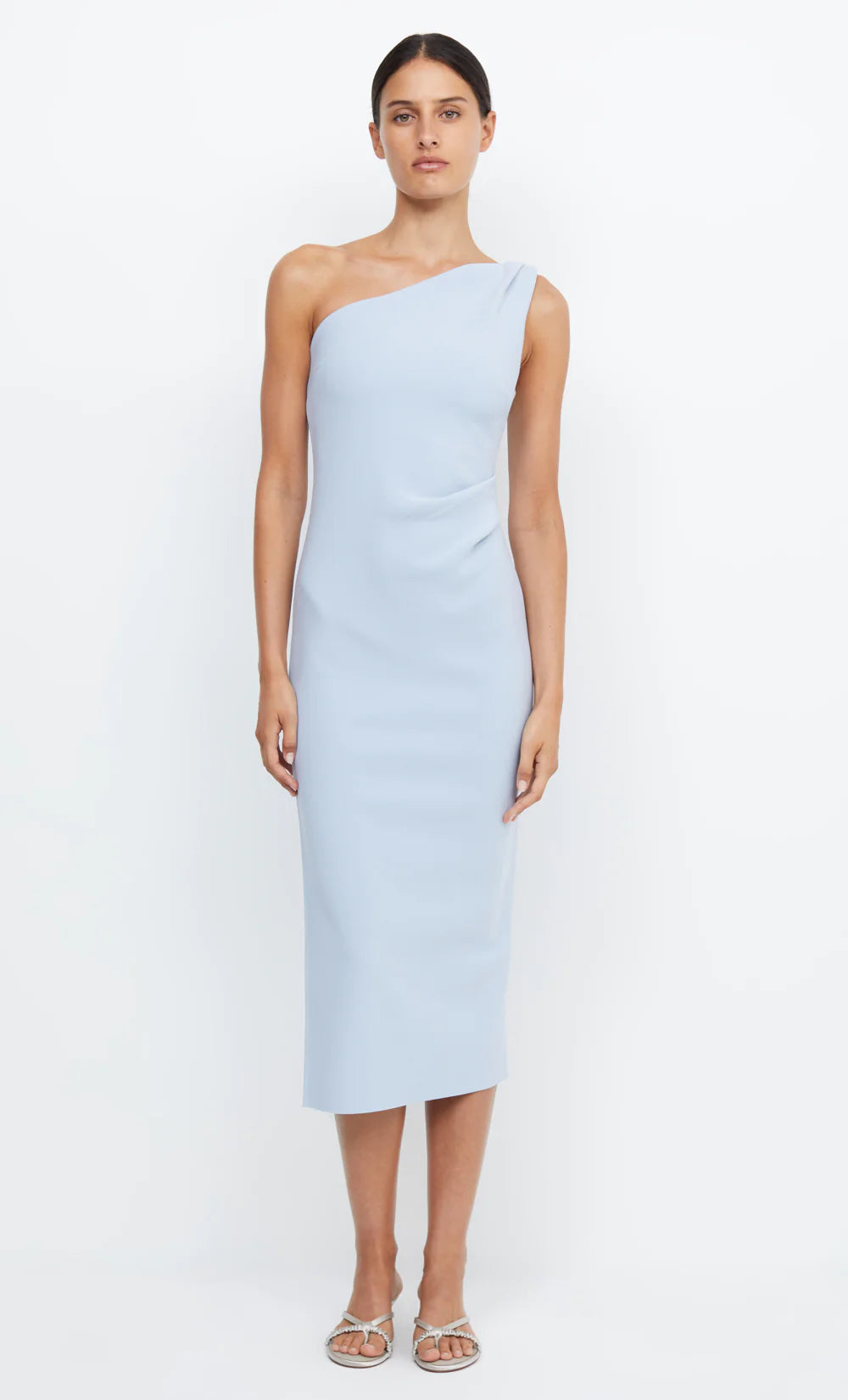 Bec + Bridge Be Mine Asym Dress Dusty Blue – The Dress Nook