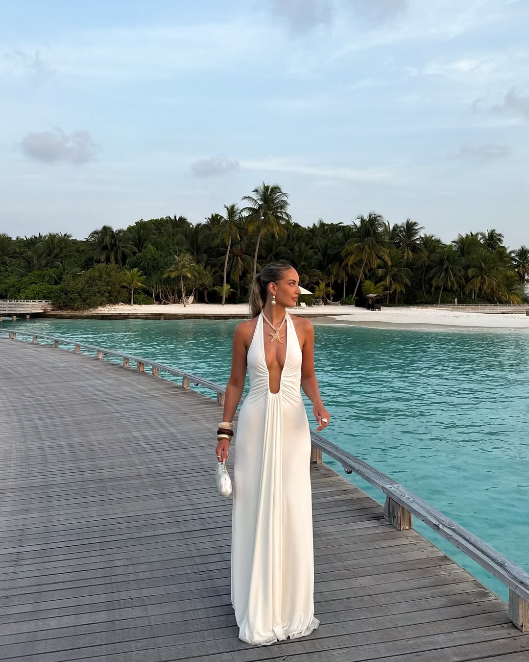Misha Jennifer Cupro Maxi Dress Ivory