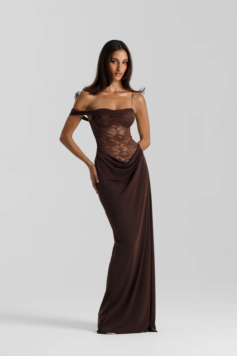 Natalie Rolt Sloane Dress Espresso The Dress Nook Natalie Rolt Sloane Dress Espresso The Dress Nook