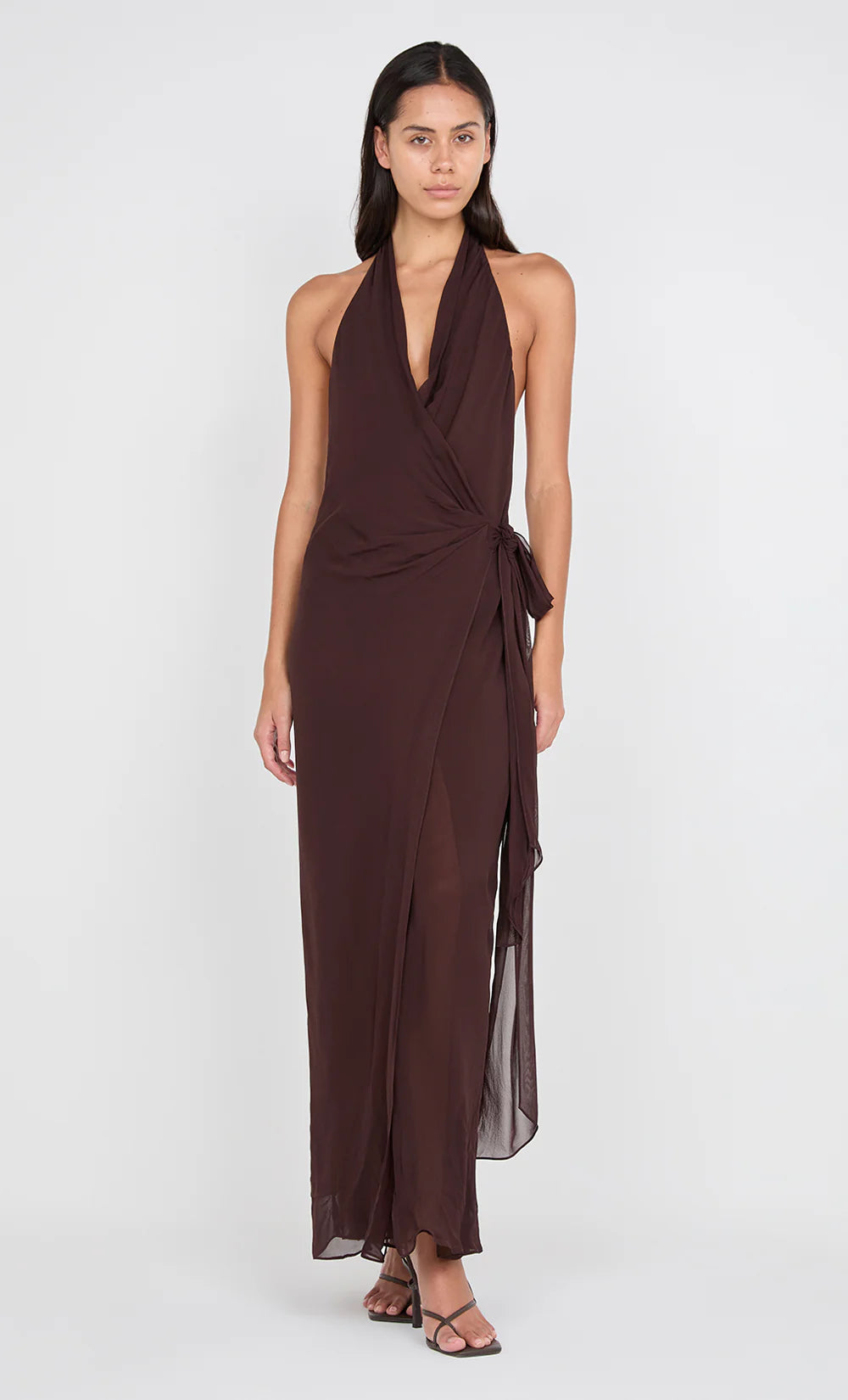 Bec + Bridge Soneva Wrap Dress Dark Chocolate