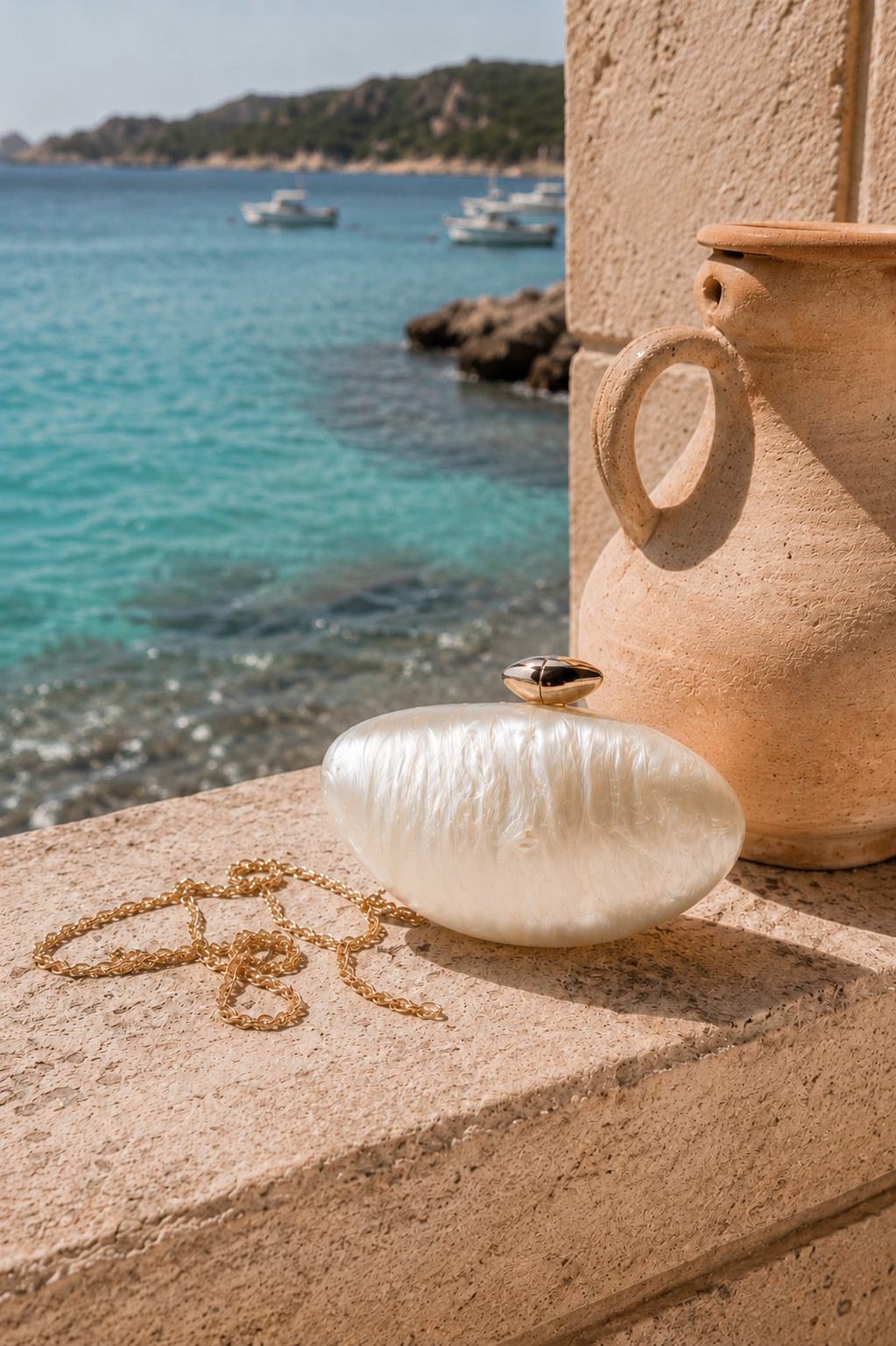 Amalfi Clutch Pearl