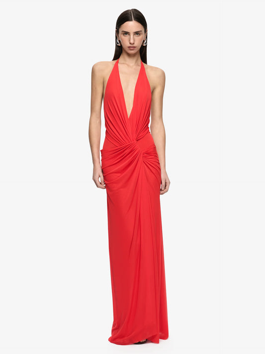 Bec + Bridge Xanthi V Neck Maxi in Flame