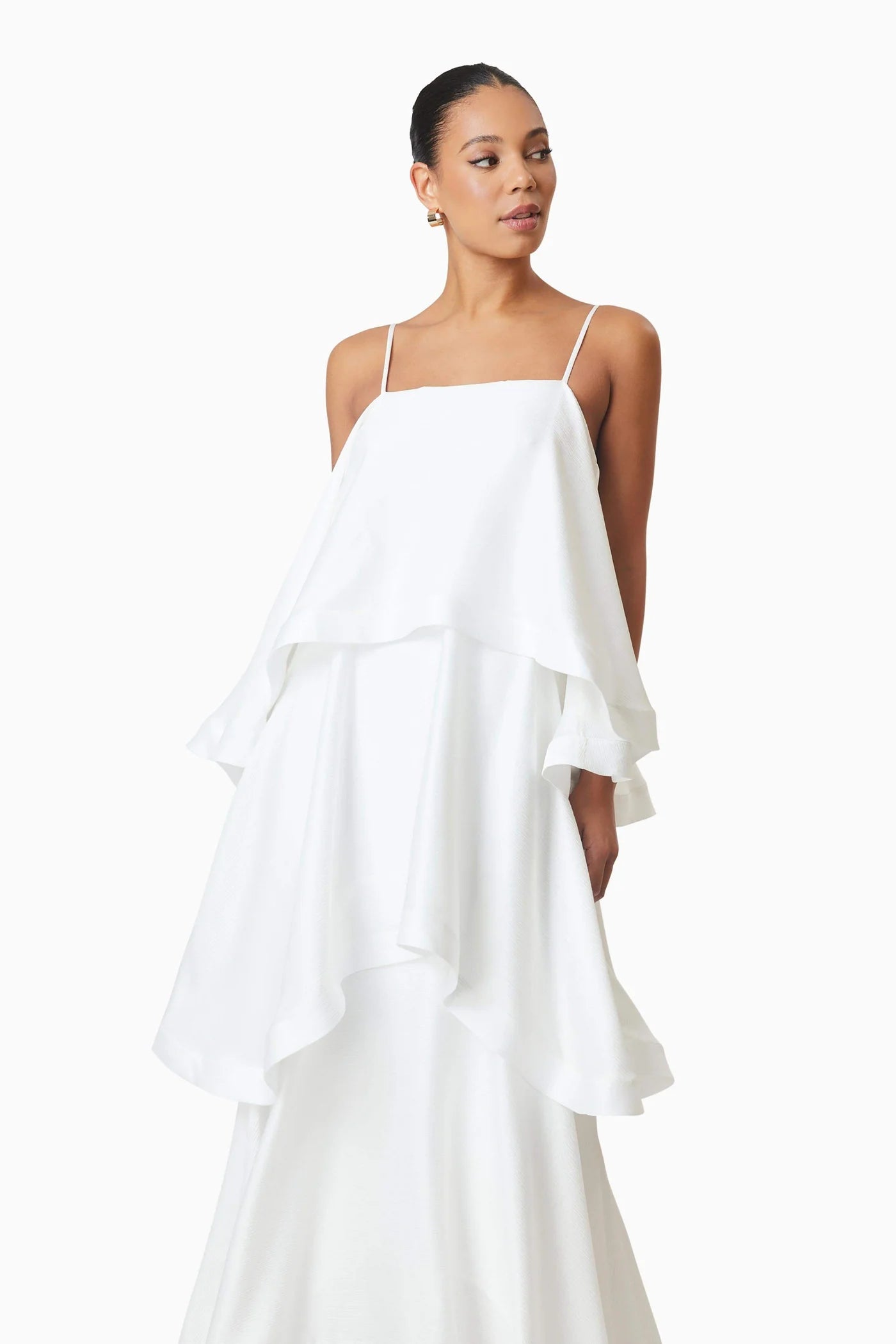Elliatt Tilly Tiered Maxi Dress in White