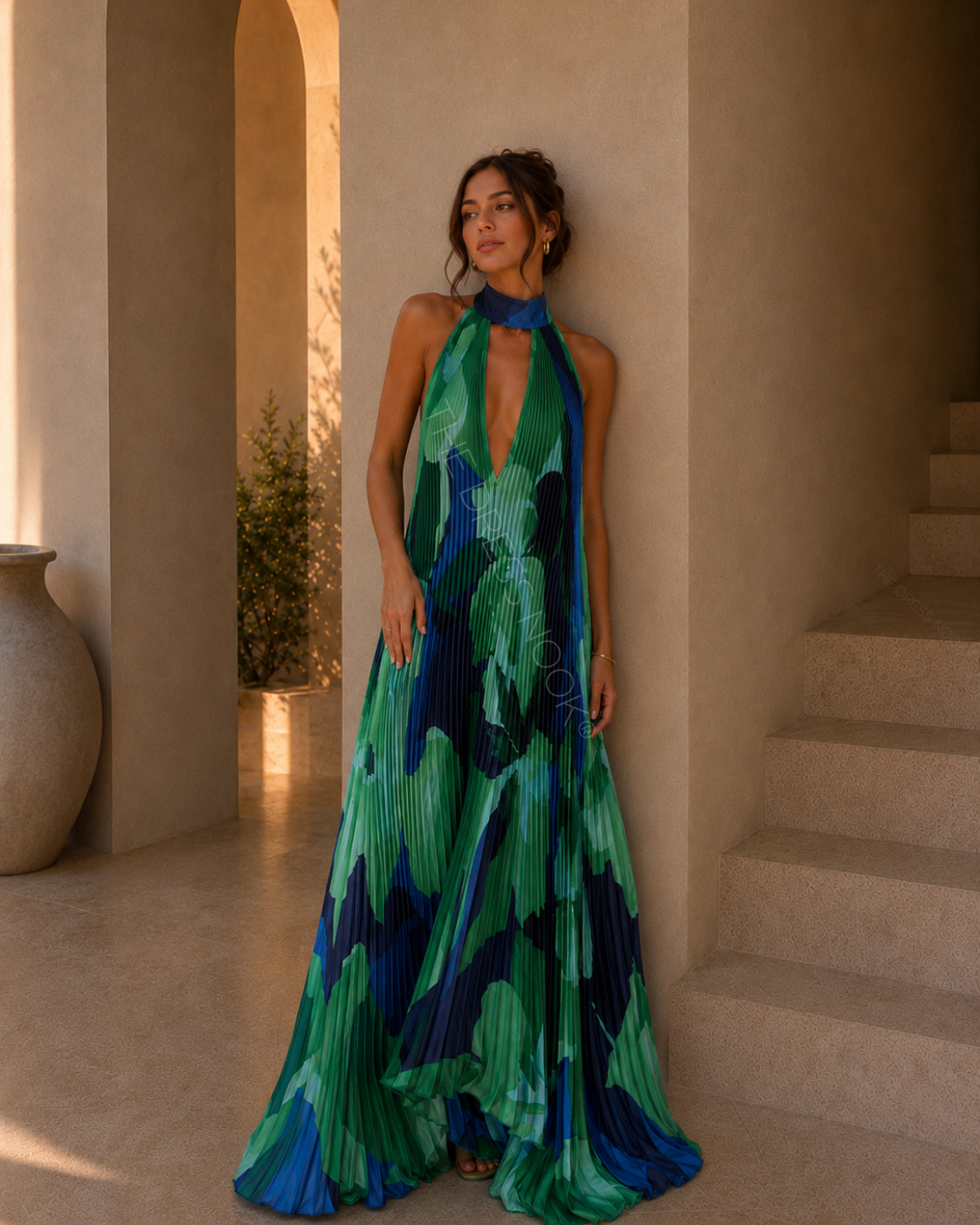 L'IDÉE Opera Gown Capri Green – The Dress Nook