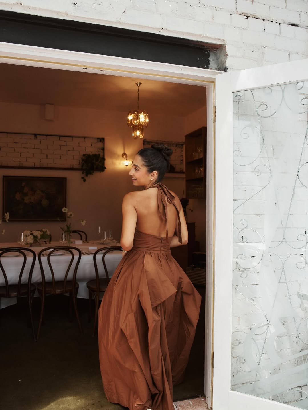 Manning Cartell Provence Halter Dress Cognac