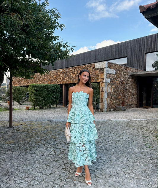 Elliatt Roseate Tiered Maxi in Mint Green