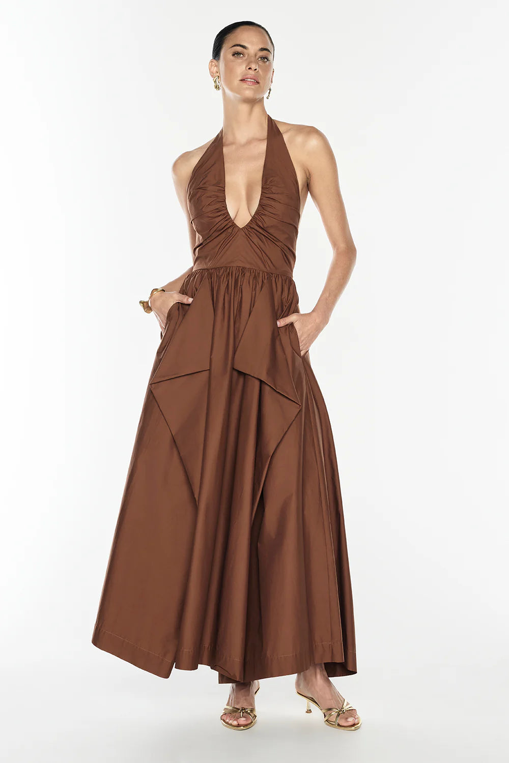 Manning Cartell Provence Halter Dress Cognac