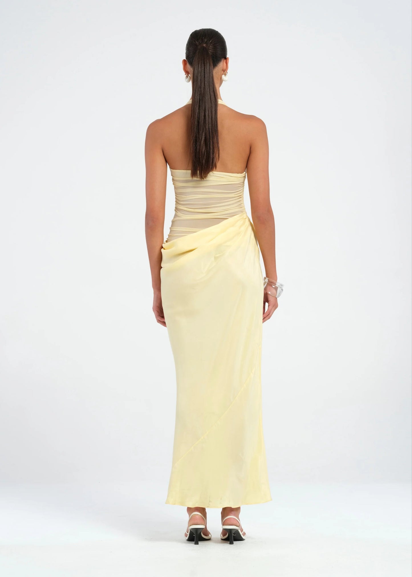 BENNI Gina Halter Dress Butter