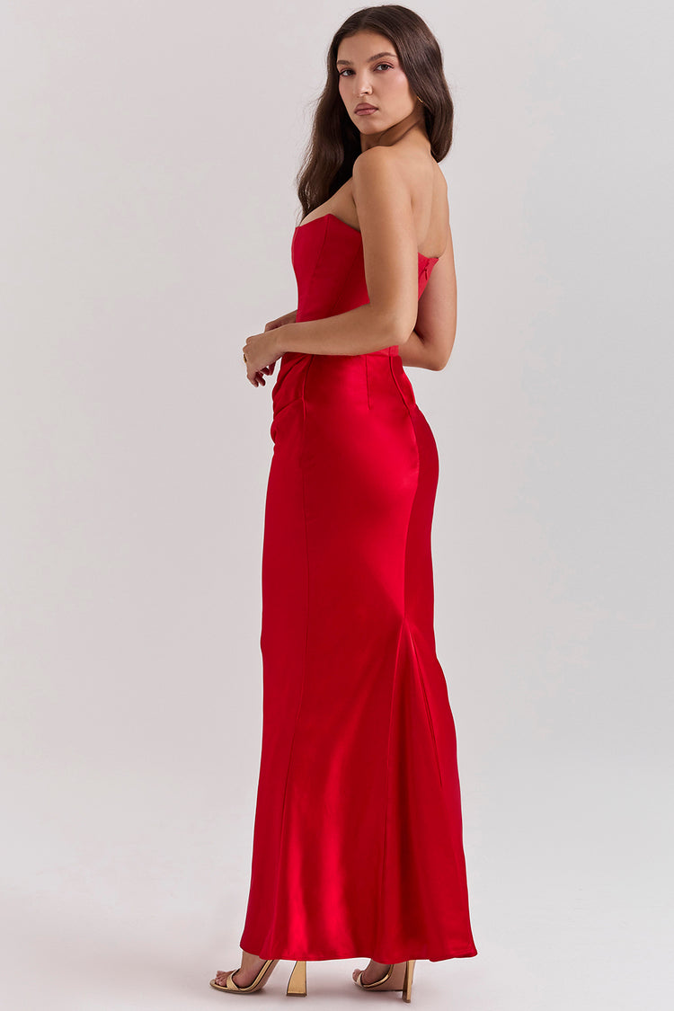 House of CB Persephone Red Corset Dress