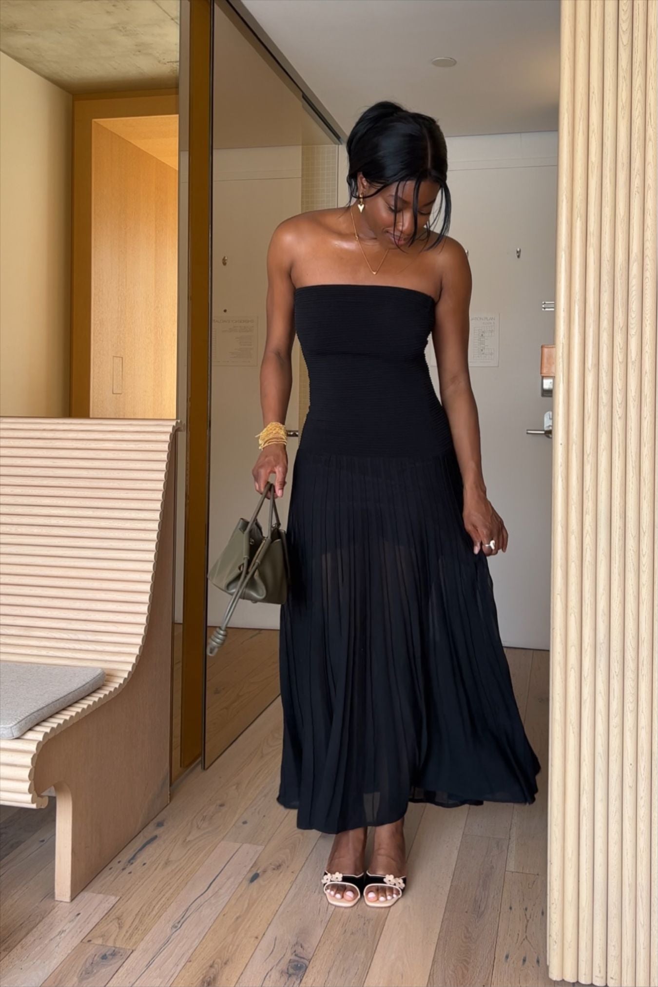 COS Knitted Bandaeu Maxi Dress The Dress Nook COS Knitted Bandaeu Maxi Dress The Dress Nook