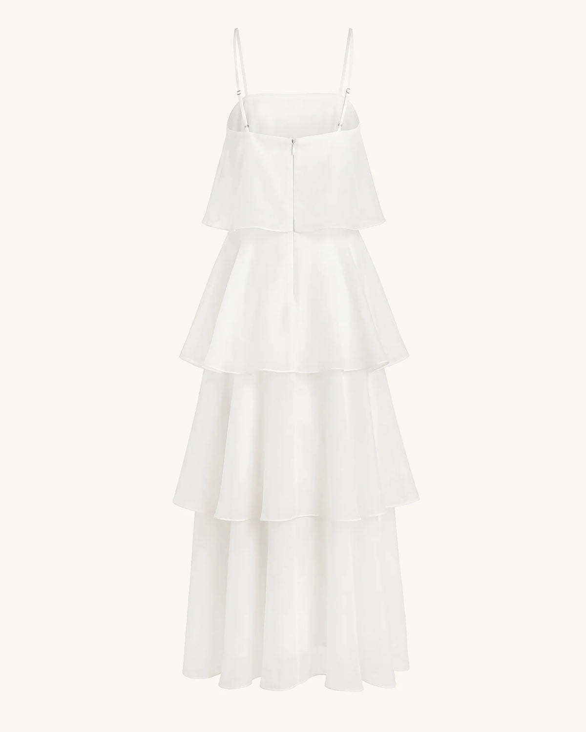 JW PEI Orchid Embroidered Layered Maxi in White