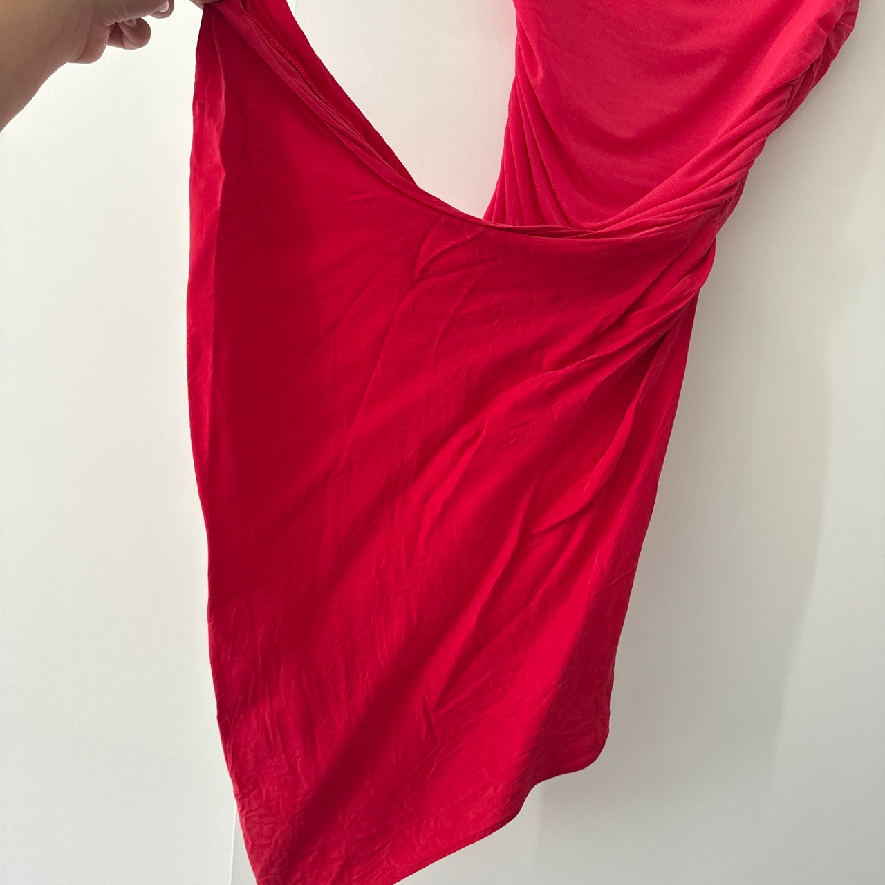 BENNI Nico Off Shoulder Mini Dress Watermelon - SIZE 10 (FOR SALE)
