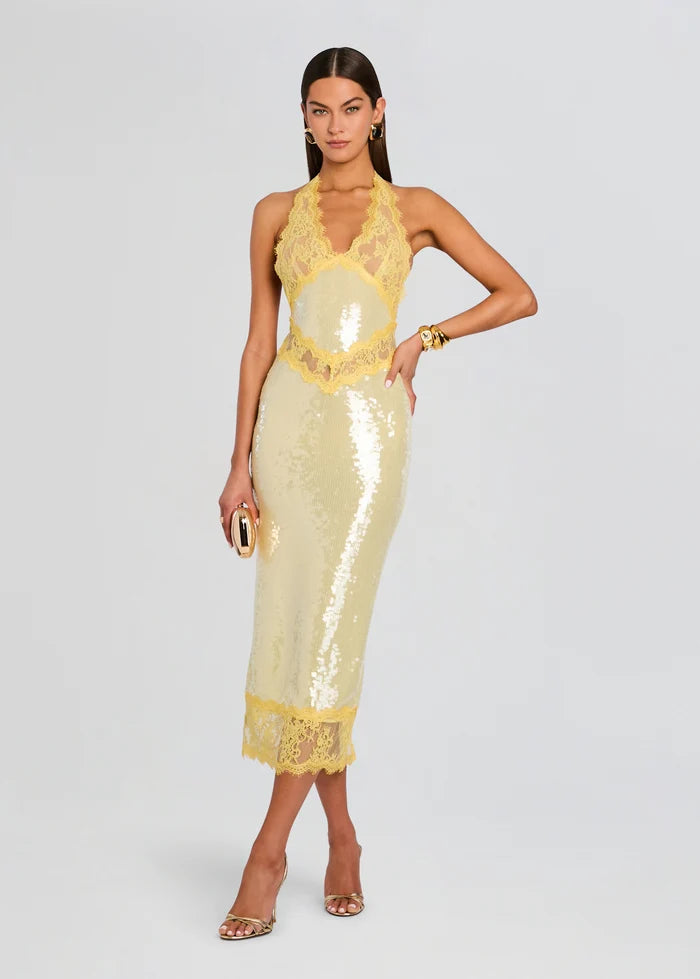 Retrofête Vicky Dress in Yuzu