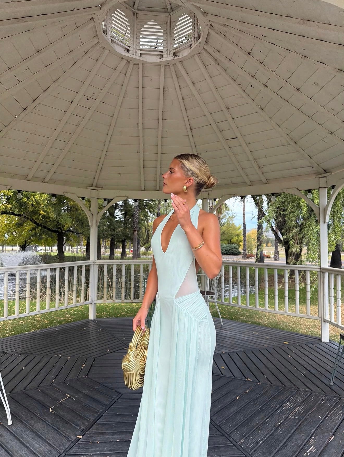 Bec + Bridge Juniper Halter Maxi in Spearmint