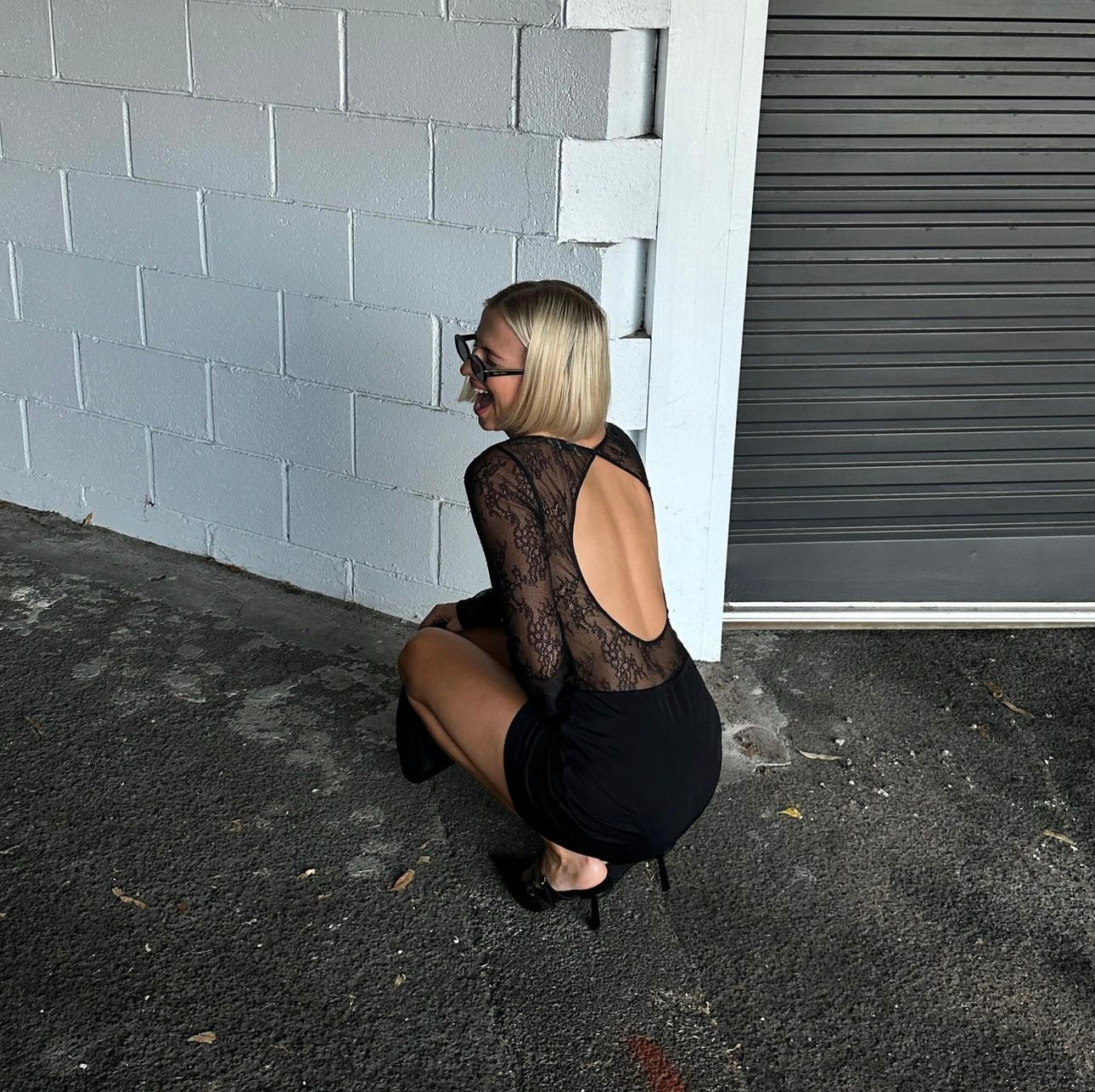 BENNI Yana Lace Mini Dress Black The Dress Nook BENNI Yana Lace Mini Dress Black The Dress Nook