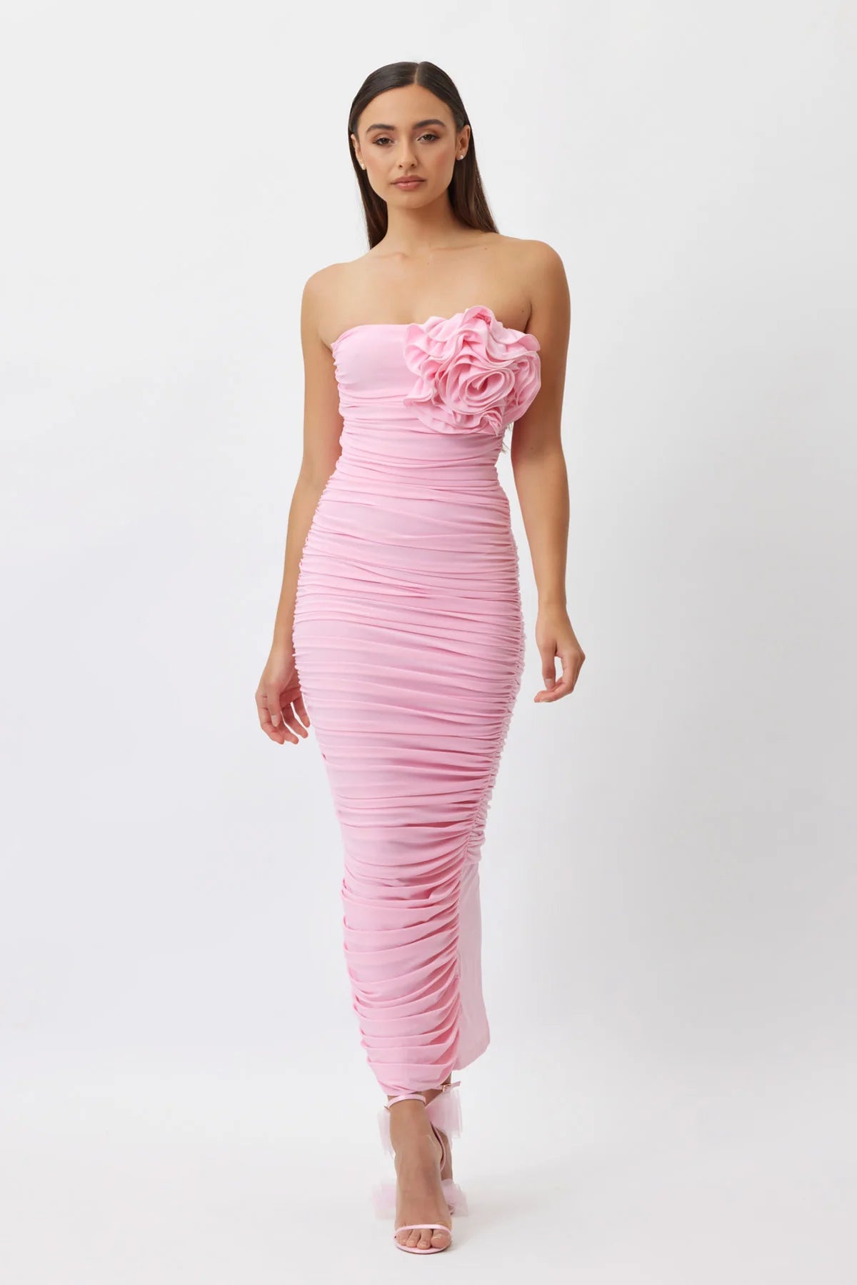 Bianca and Bridgett Tara Midi Dress Pink