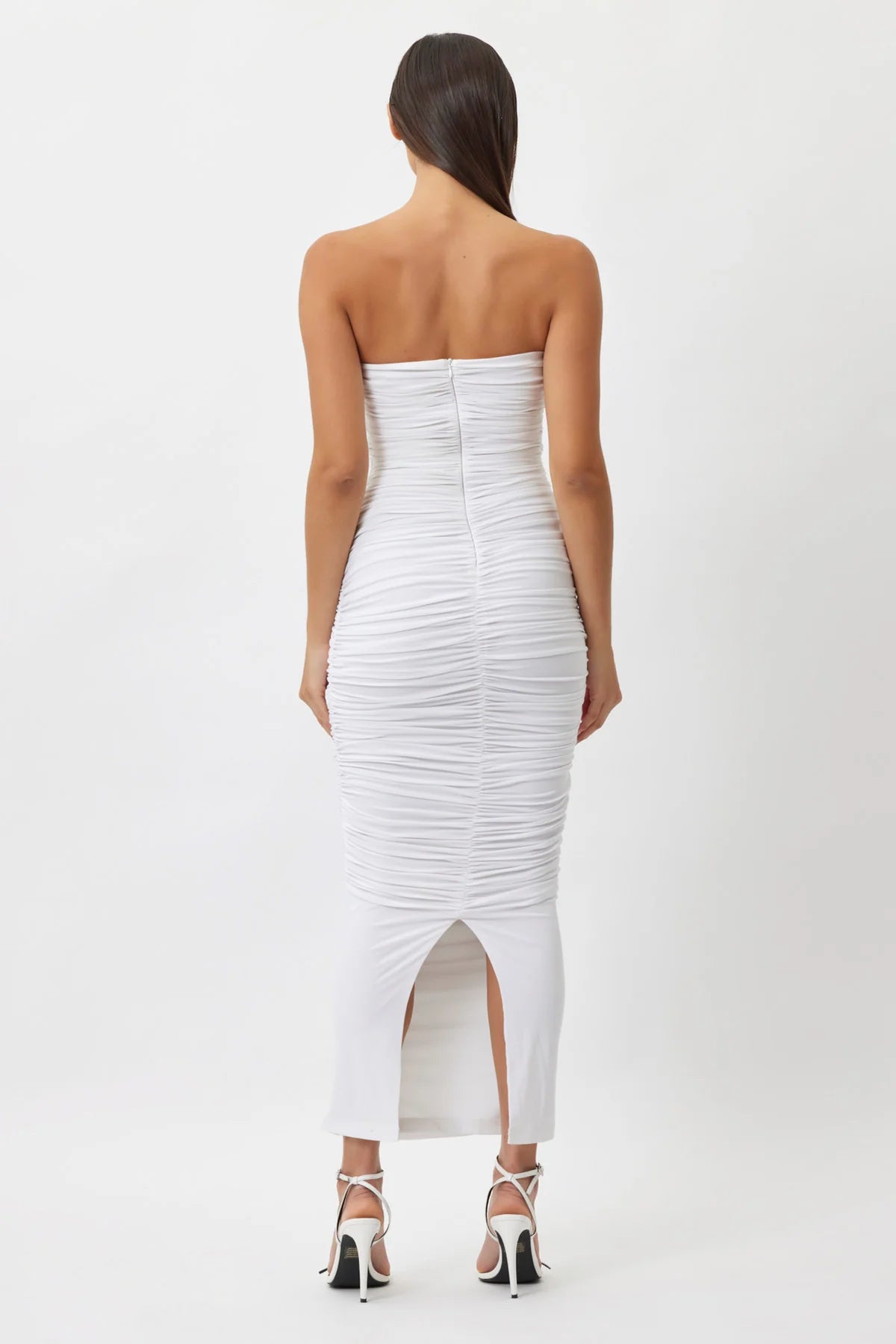 Bianca and Bridgett Tara Midi Dress White