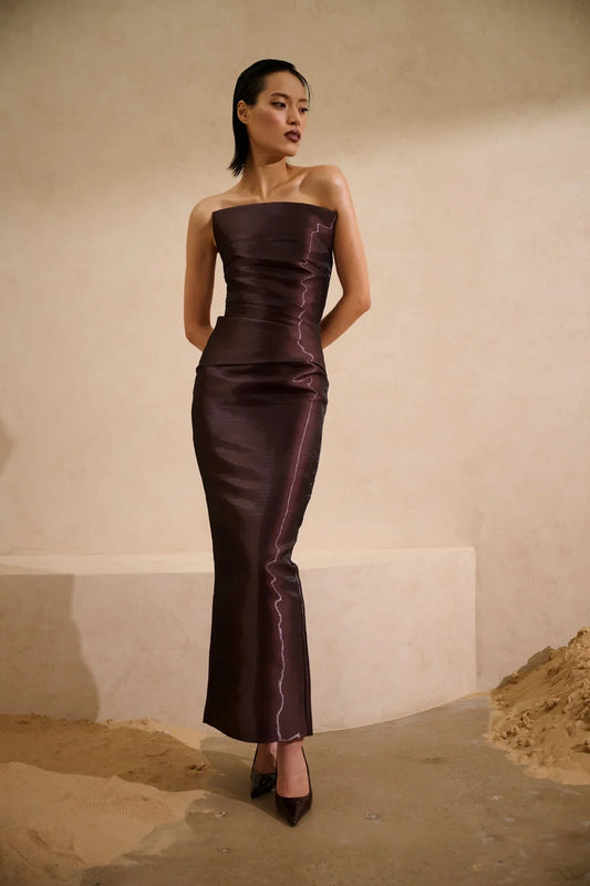Eliya The Label Tatum Dress in Chocolate