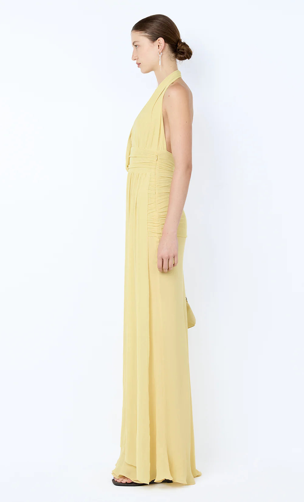 Bec + Bridge Cassis Drape Maxi Dress Citron