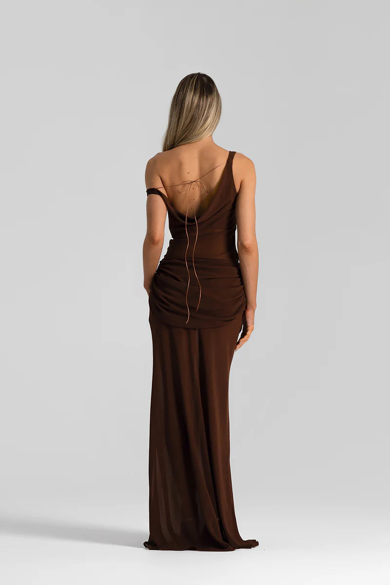 Natalie Rolt Cadence Gown Espresso