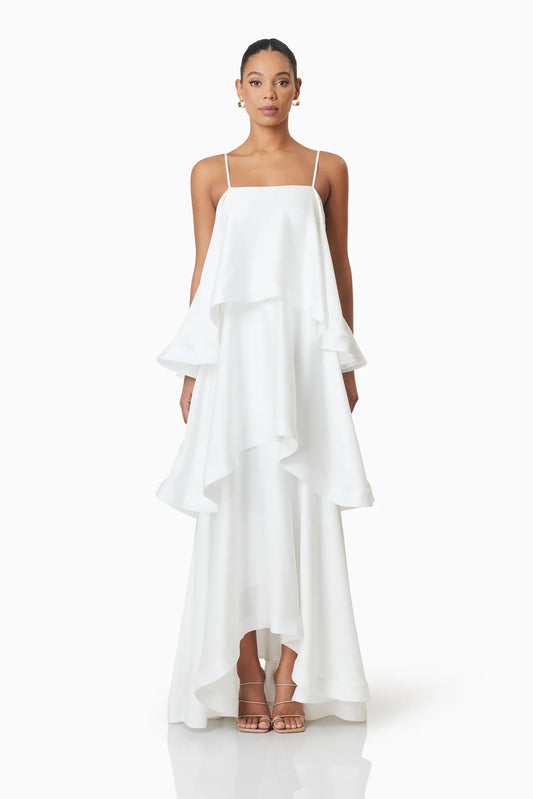 Elliatt Tilly Tiered Maxi Dress in White