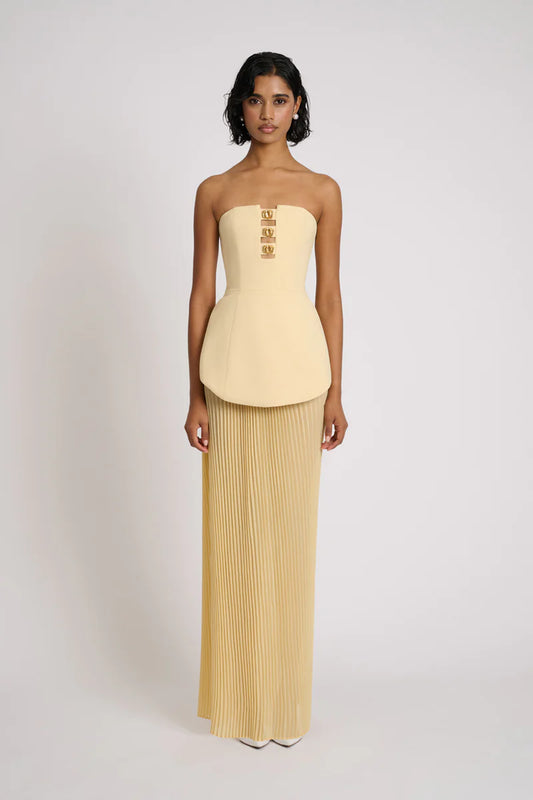 eliya the label brown dress Hilda Gown